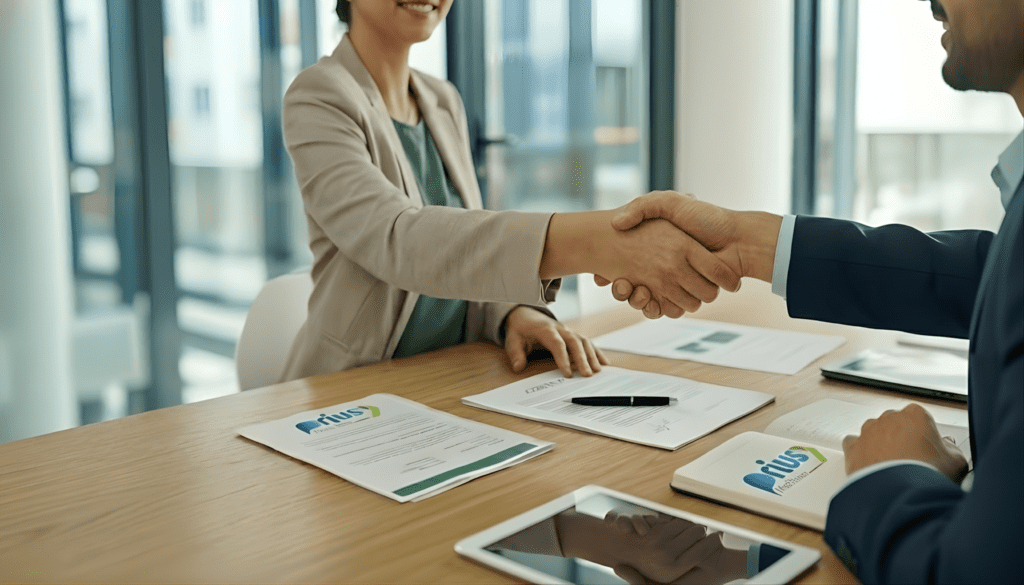 shaking hand and showing trust and partner ship