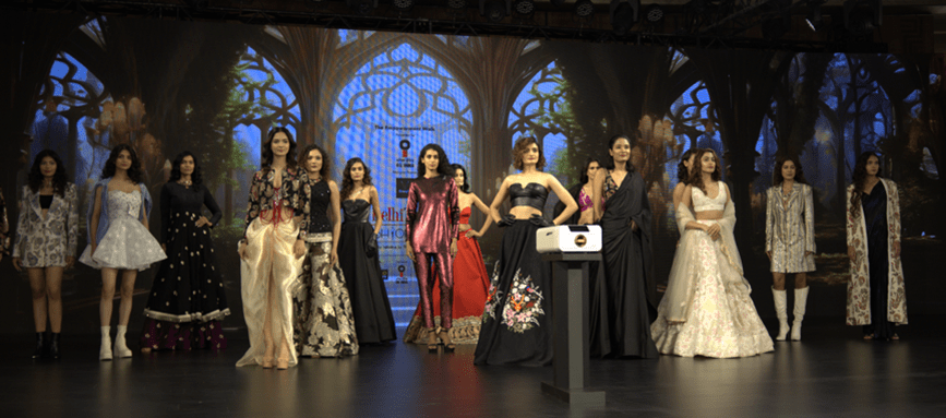 A product placed on a pedestal at center stage, clearly positioned as the hero element